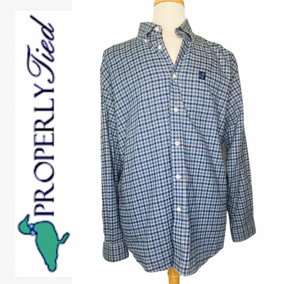 Properly Tied Other - Properly Tied Classic Flannel Men’s Plaid Shirt Sz